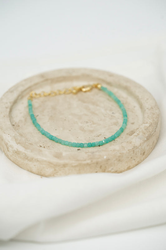 Armkettchen mit Amazonit | Edelstahl