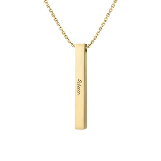 Personalisierte Stäbchen-Halskette mit individueller Namensgravur