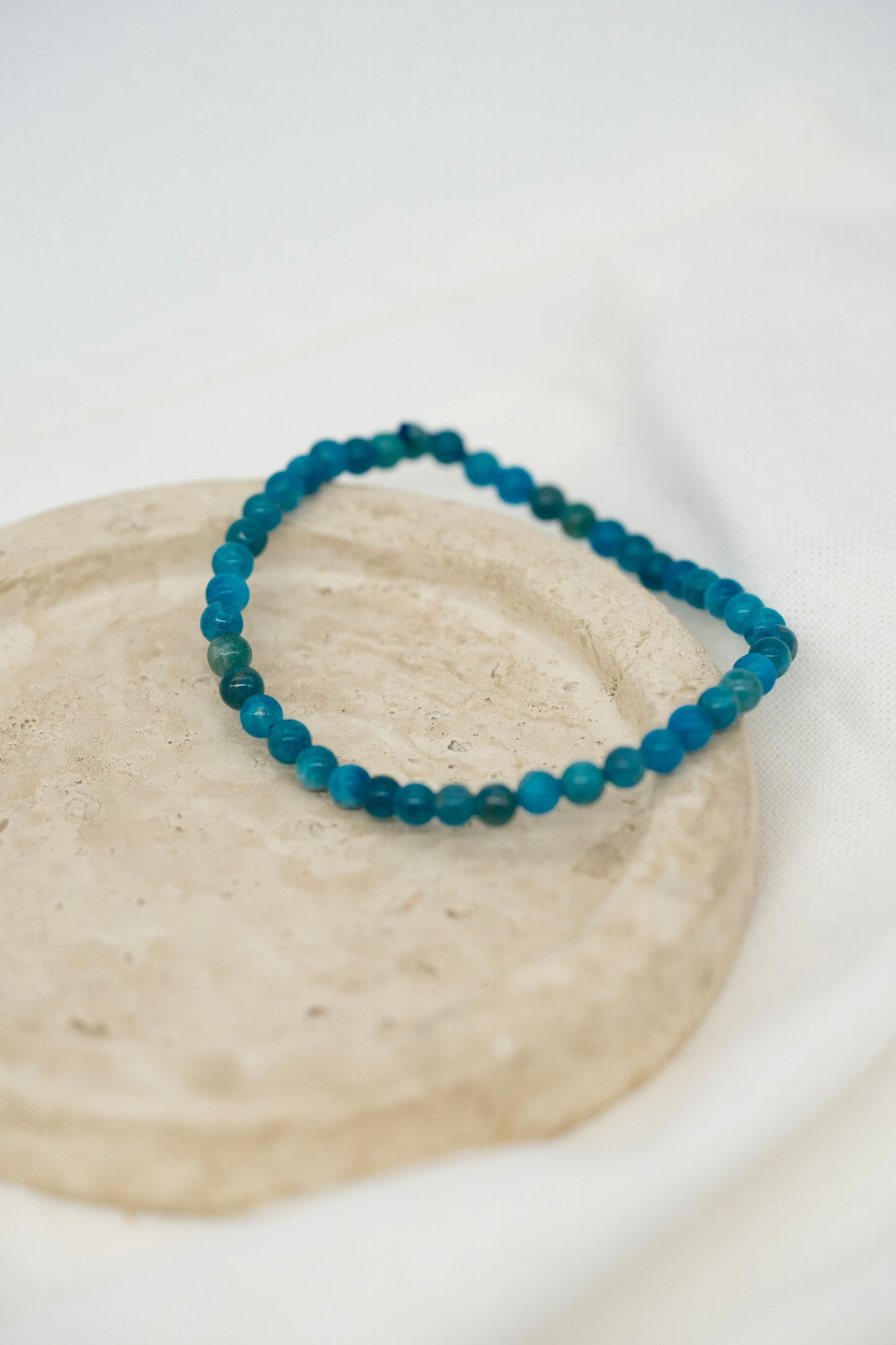 Apatit Edelsteinarmband | Kugelarmband 3mm