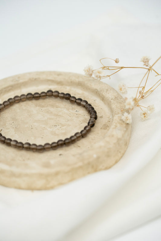 Rauchquarz Edelsteinarmband | Kugelarmband 3mm