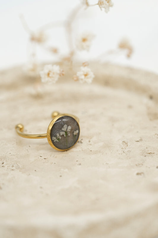 Ring mit echten Wiesenblümchen | verstellbar