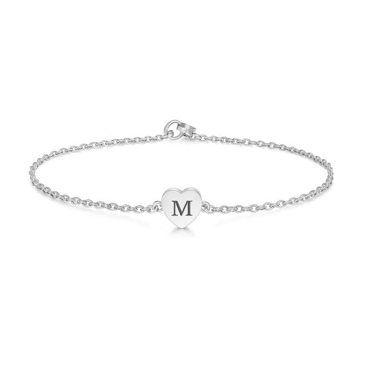Armkettchen mini Herz | mit Buchstaben Gravur