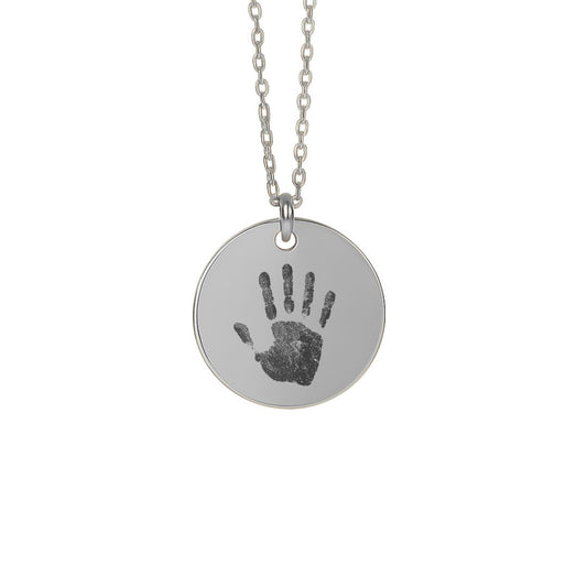 Gravierte Halskette mit Handabdruck
