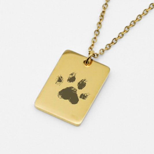 Pfotenabdruck-Halskette – Erinnerungsschmuck für dein Haustier
