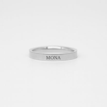 Schmaler Ring | mit Namen Gravur