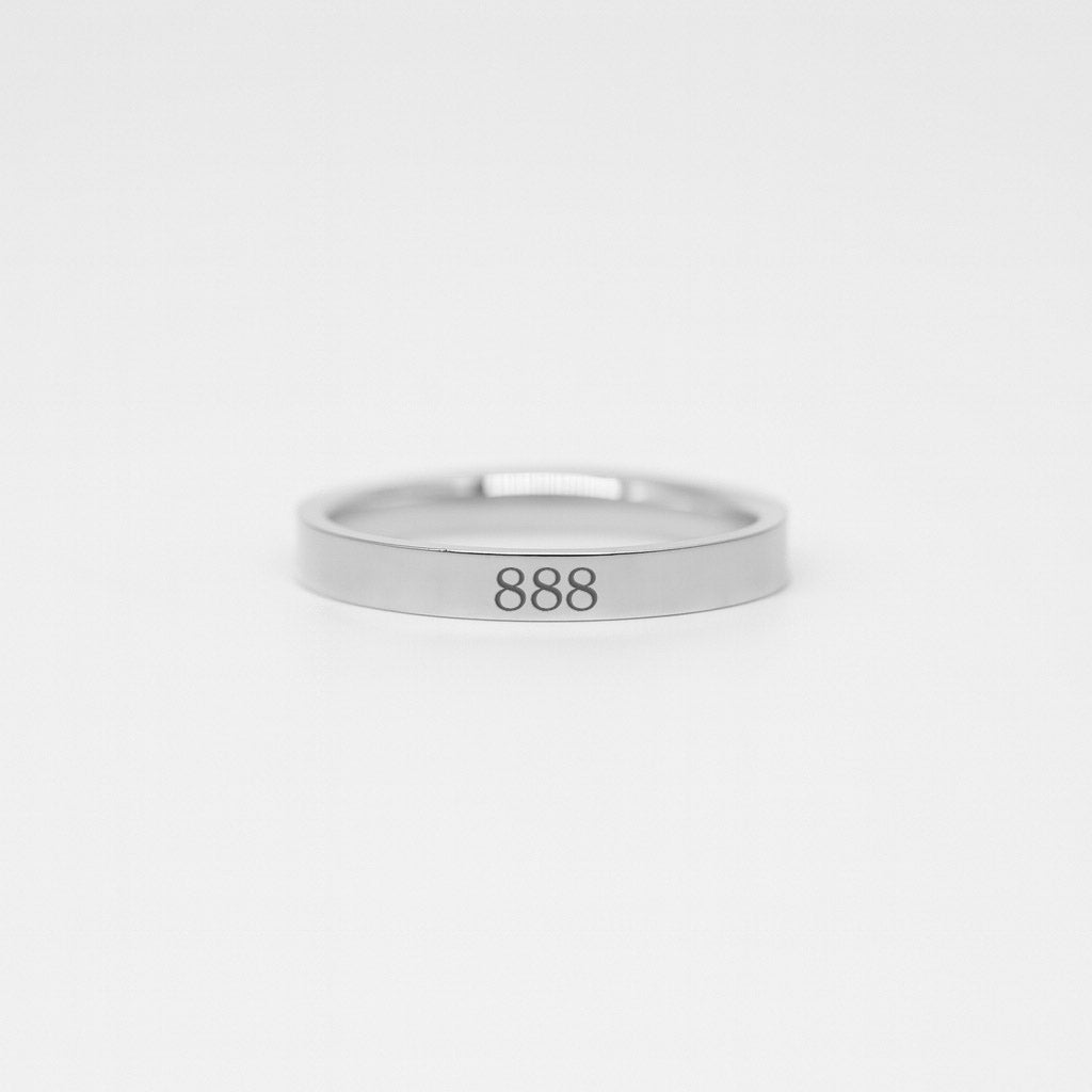 Schmaler Ring | mit Engelszahl Gravur