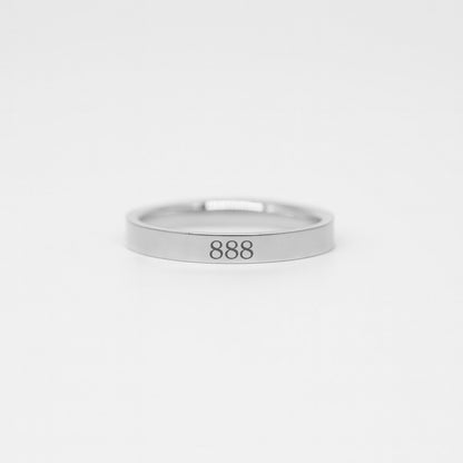 Schmaler Ring | mit Engelszahl Gravur