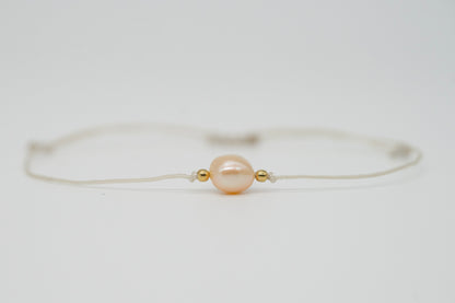 Armband mit rosa Süßewasserperle
