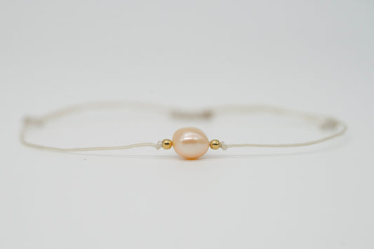 Armband mit rosa Süßewasserperle