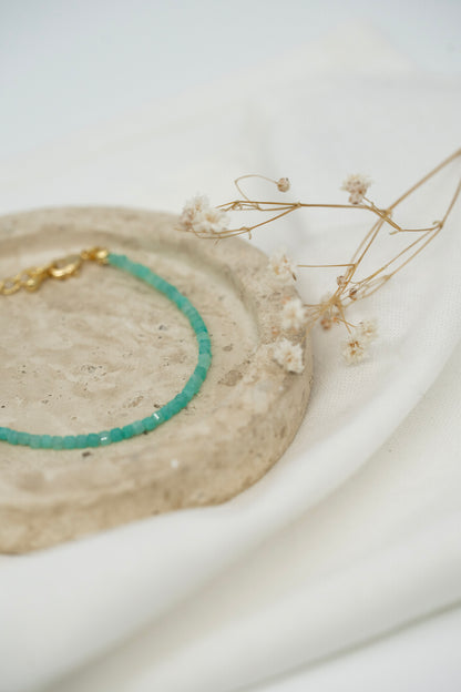 Armkettchen mit Amazonit | Edelstahl