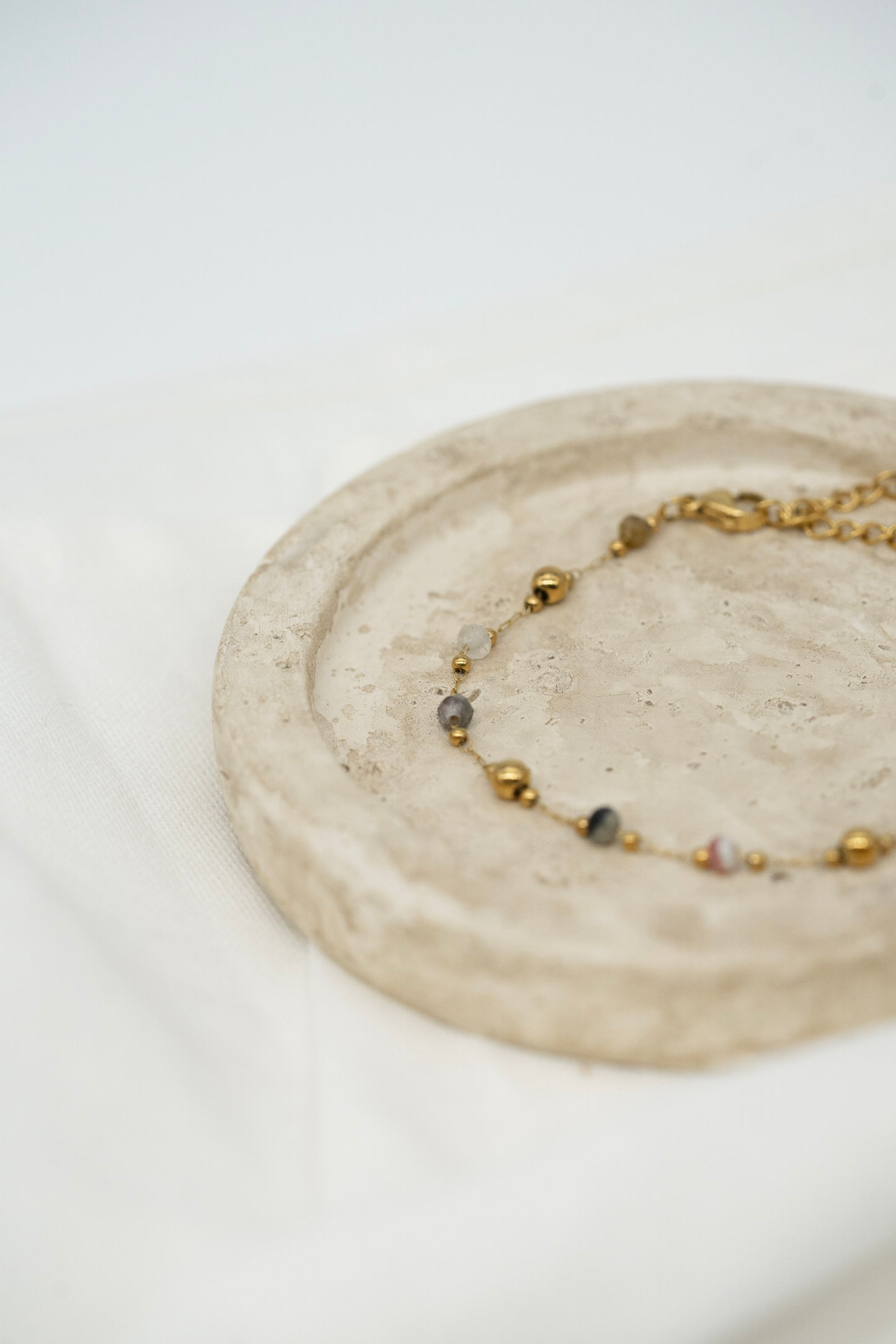 Armkettchen mit buntem Turmalin | Edelstahl