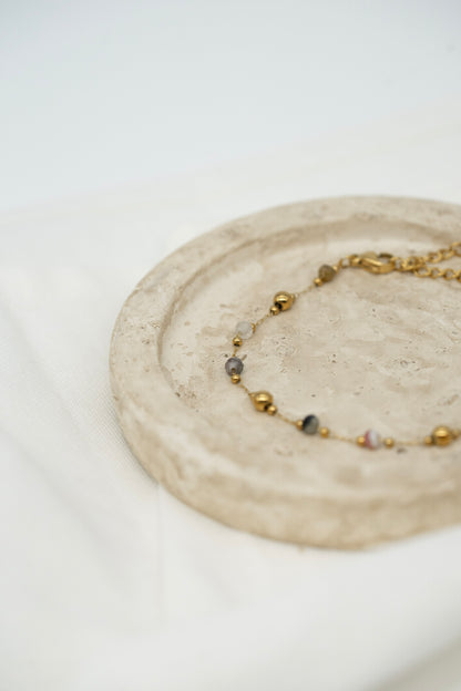 Armkettchen mit buntem Turmalin | Edelstahl