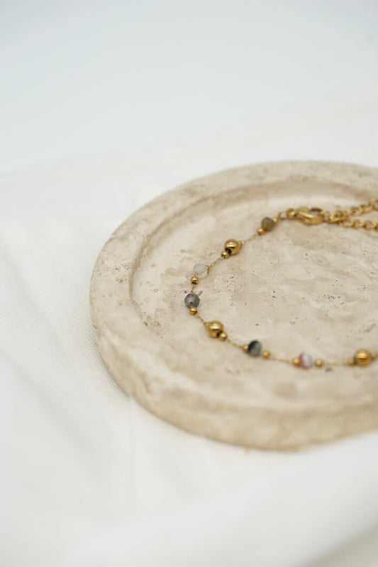 Armkettchen mit buntem Turmalin | Edelstahl