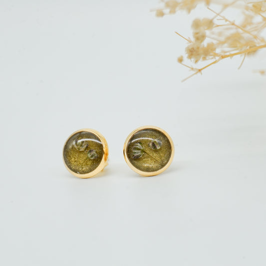 Ohrstecker mit echtem Schleierkraut | Schleierkraut Blüten