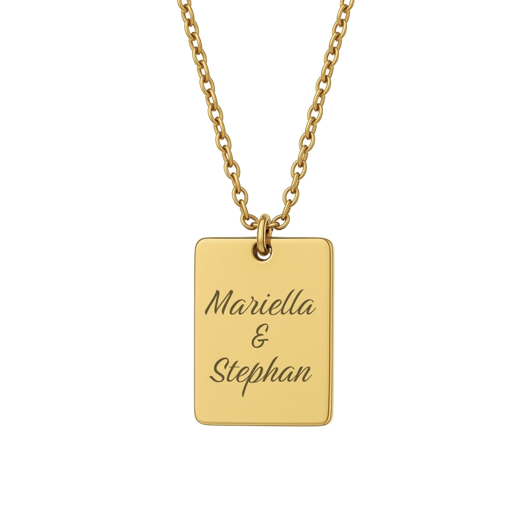 Personalisierte Namenskette mit Gravur