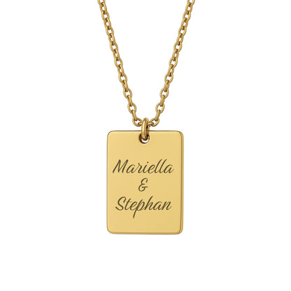Personalisierte Namenskette mit Gravur