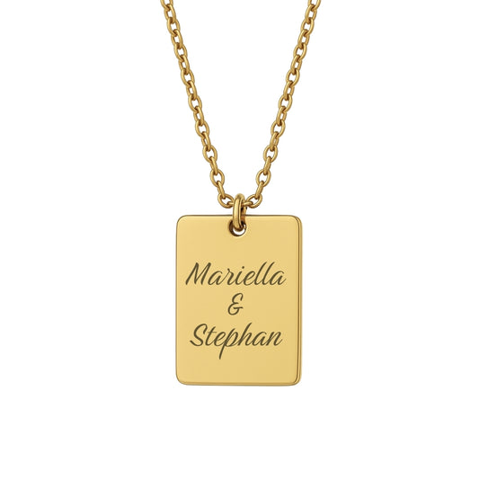 Personalisierte Namenskette mit Gravur
