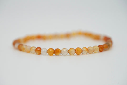 Karneol Edelsteinarmband | Kugelarmband 3mm