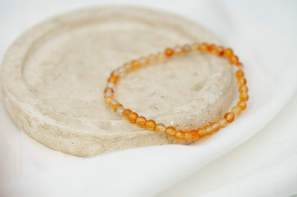 Karneol Edelsteinarmband | Kugelarmband 3mm