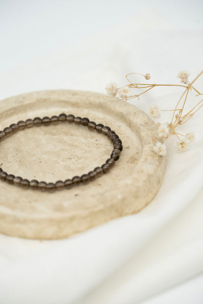 Rauchquarz Edelsteinarmband | Kugelarmband 3mm