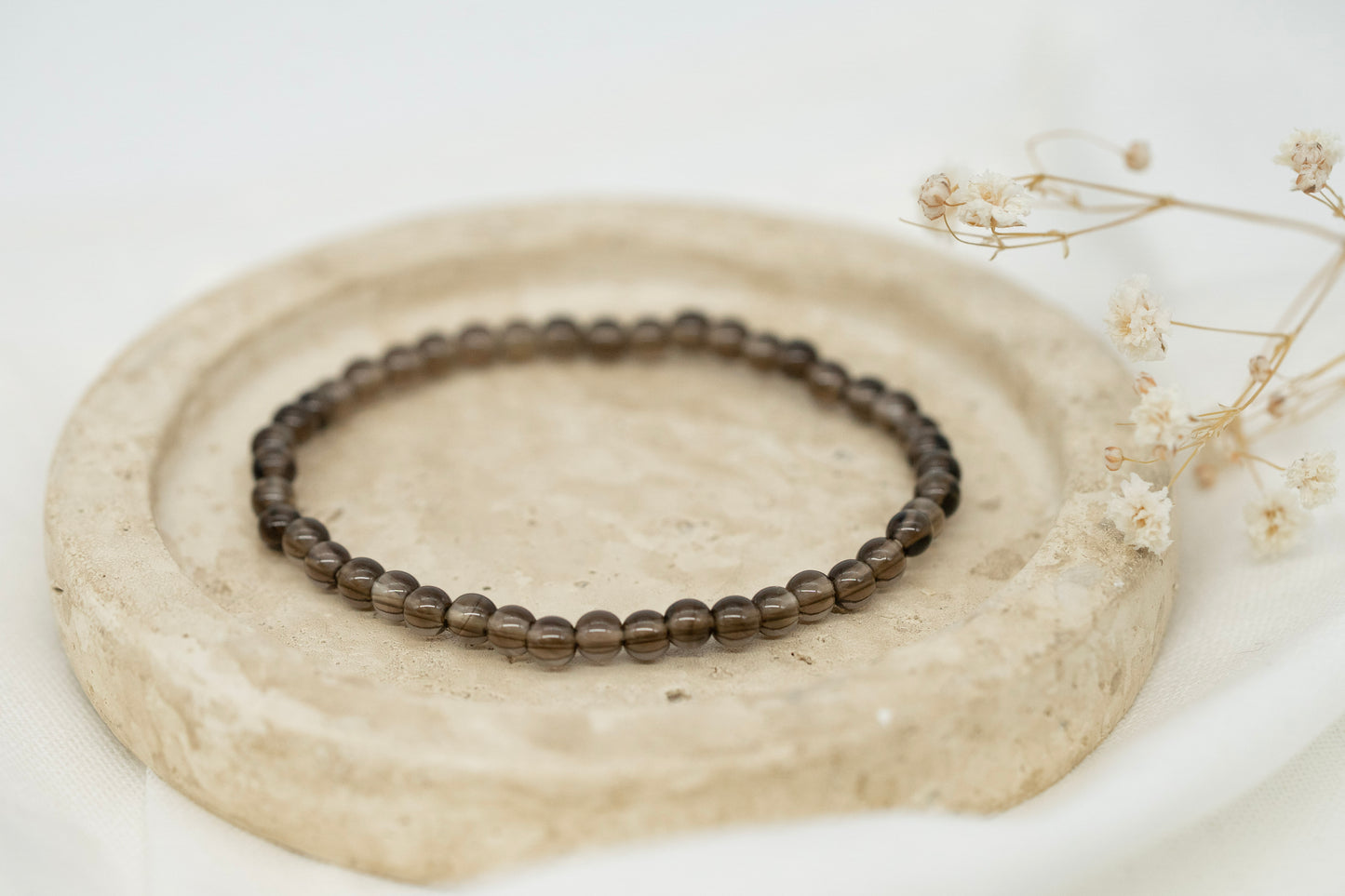 Rauchquarz Edelsteinarmband | Kugelarmband 3mm