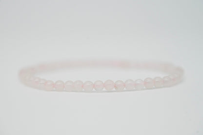 Rosenquarz Edelsteinarmband | Kugelarmband 3mm