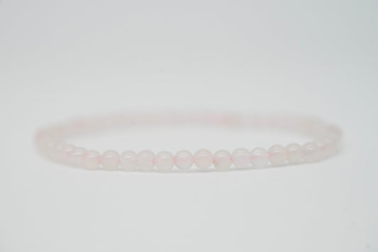 Rosenquarz Edelsteinarmband | Kugelarmband 3mm