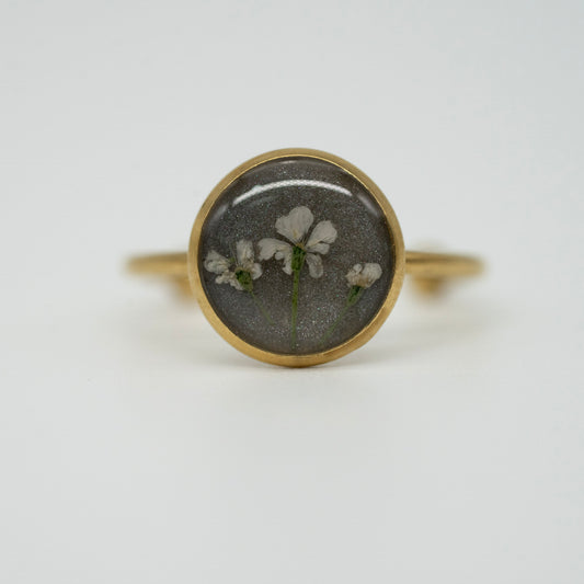 Ring mit echten Wiesenblümchen | verstellbar