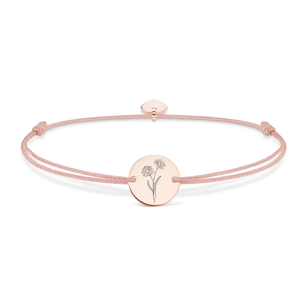 Armband mit Gravur | gravierte Geburtsblume