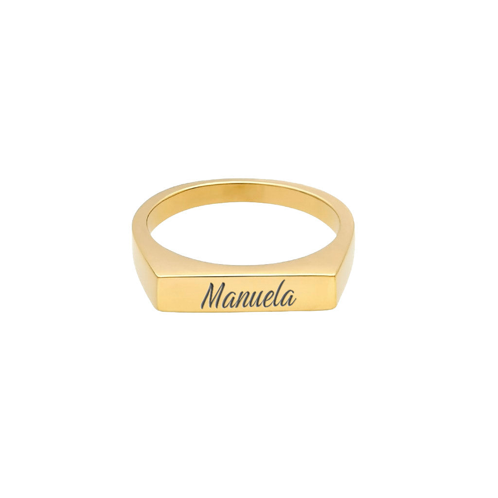 Eckiger Siegelring | mit Namensgravur