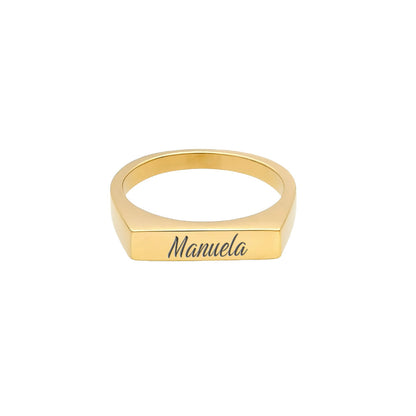 Eckiger Siegelring | mit Namensgravur