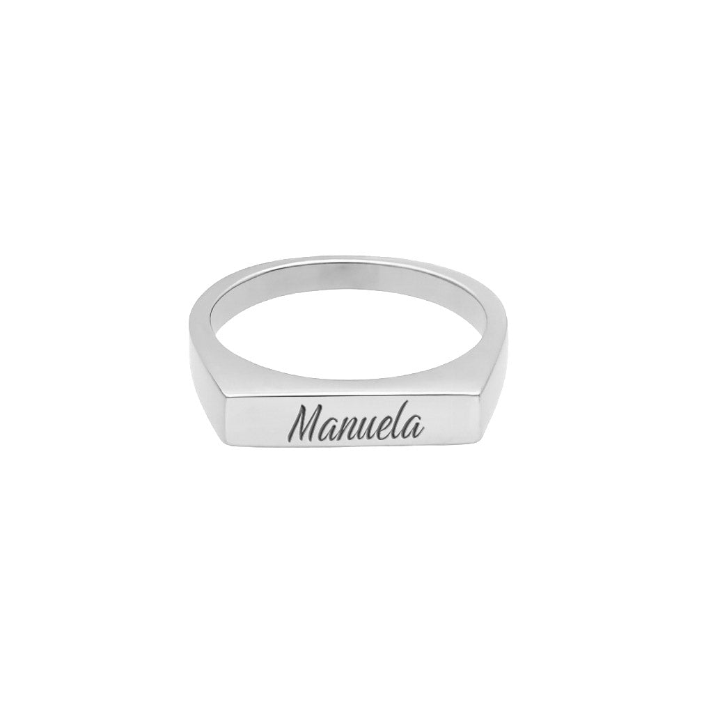 Eckiger Siegelring | mit Namensgravur