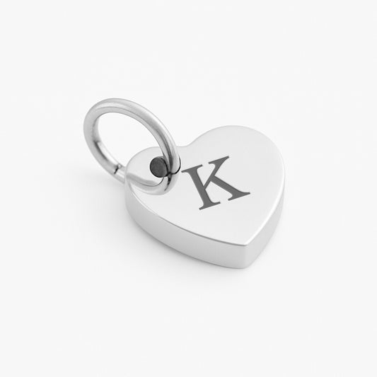Mini Herz Charm | graviert mit Buchstabe