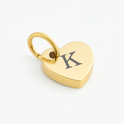 Mini Herz Charm | graviert mit Buchstabe