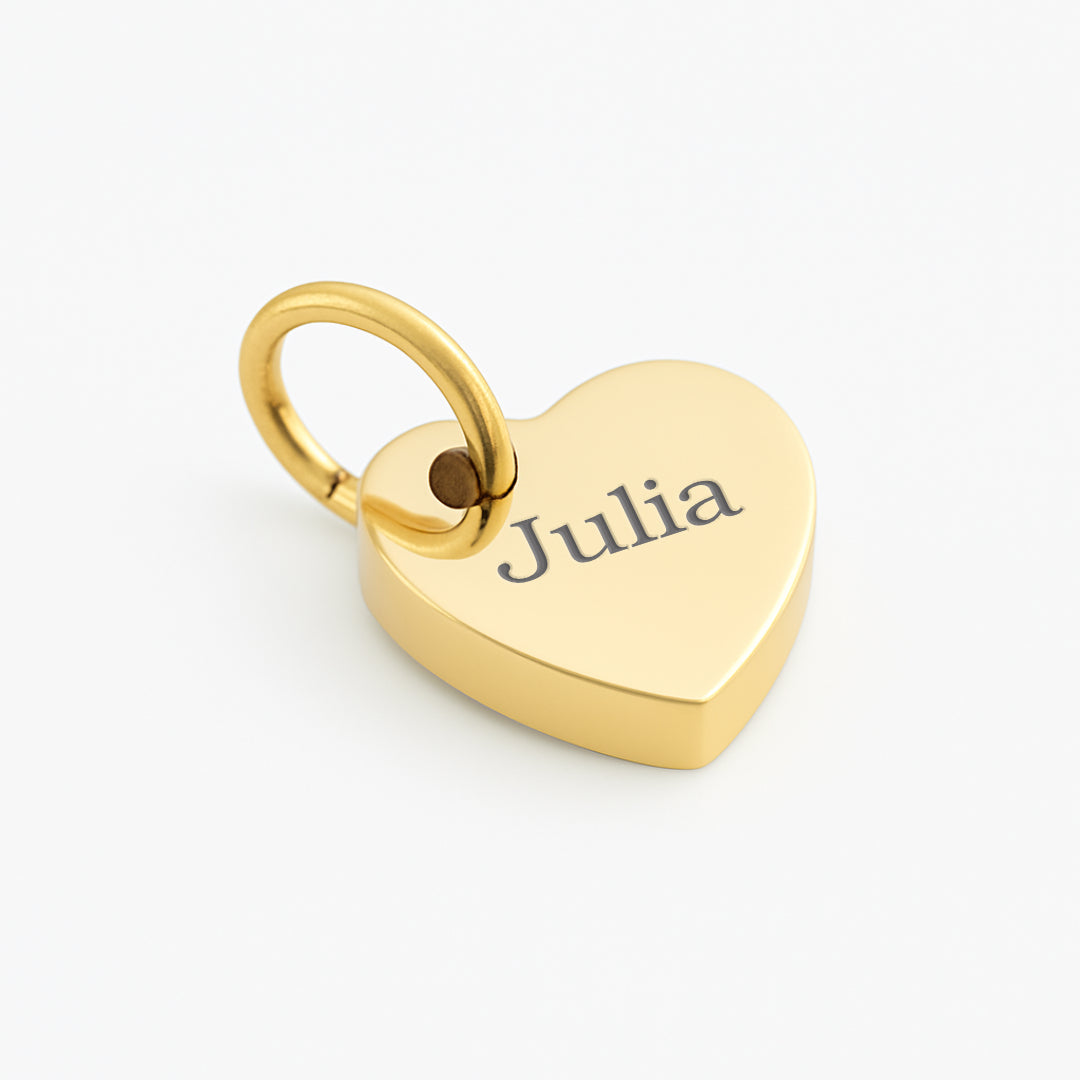 Mini Herz Charm | graviert mit Name