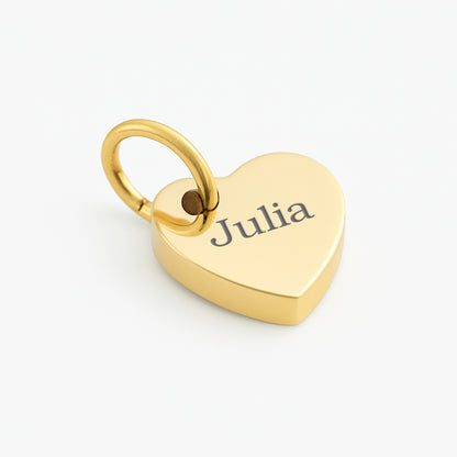 Mini Herz Charm | graviert mit Name