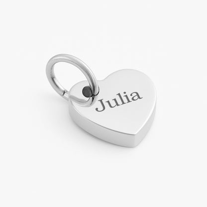 Mini Herz Charm | graviert mit Name