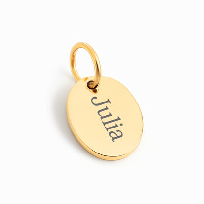 Ovaler mini Charm |  graviert mit Name