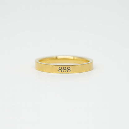 Schmaler Ring | mit Engelszahl Gravur