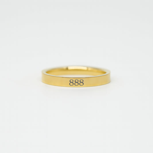 Schmaler Ring | mit Engelszahl Gravur