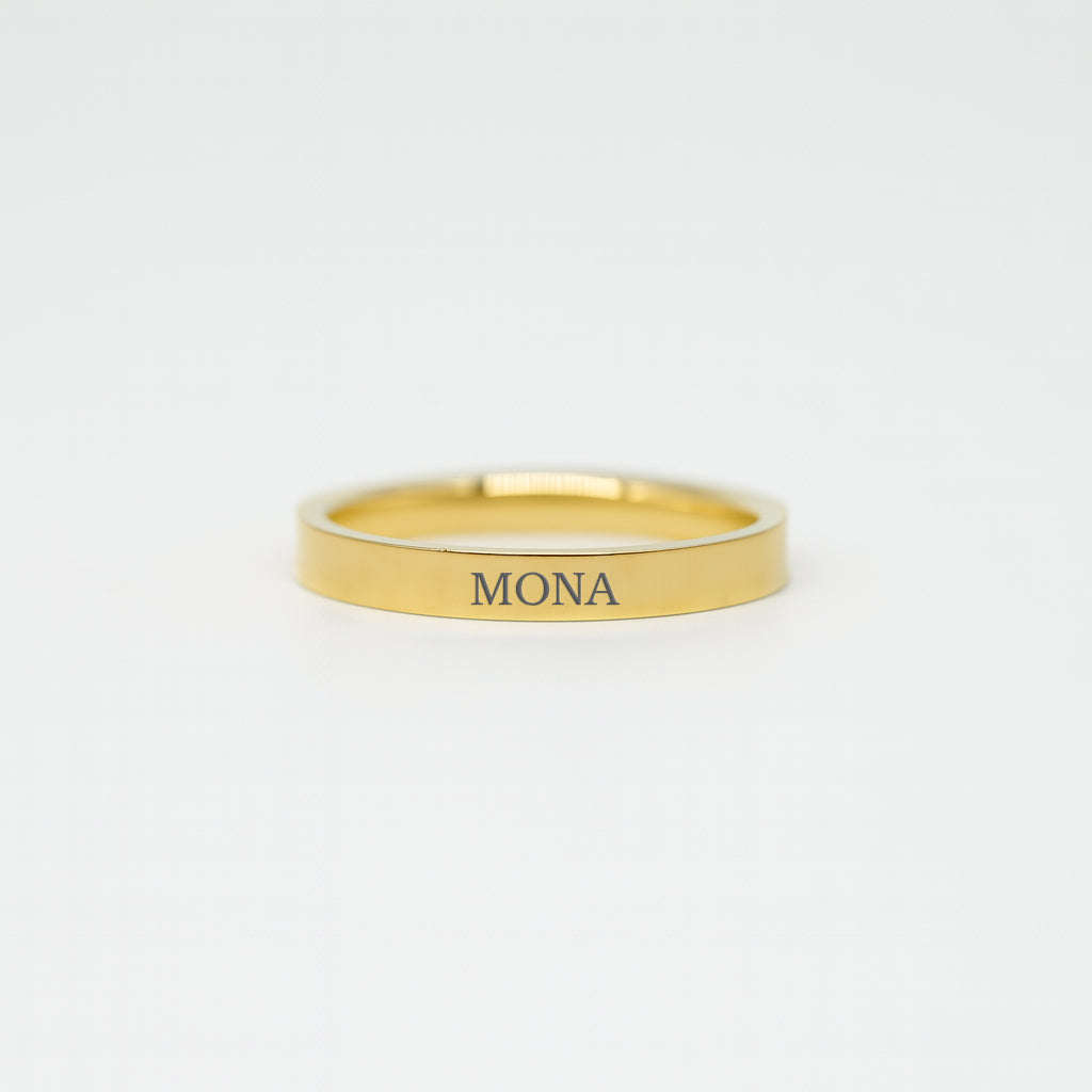 Schmaler Ring | mit Namen Gravur