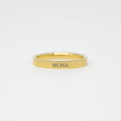 Schmaler Ring | mit Namen Gravur