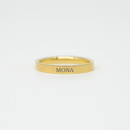 Schmaler Ring | mit Namen Gravur