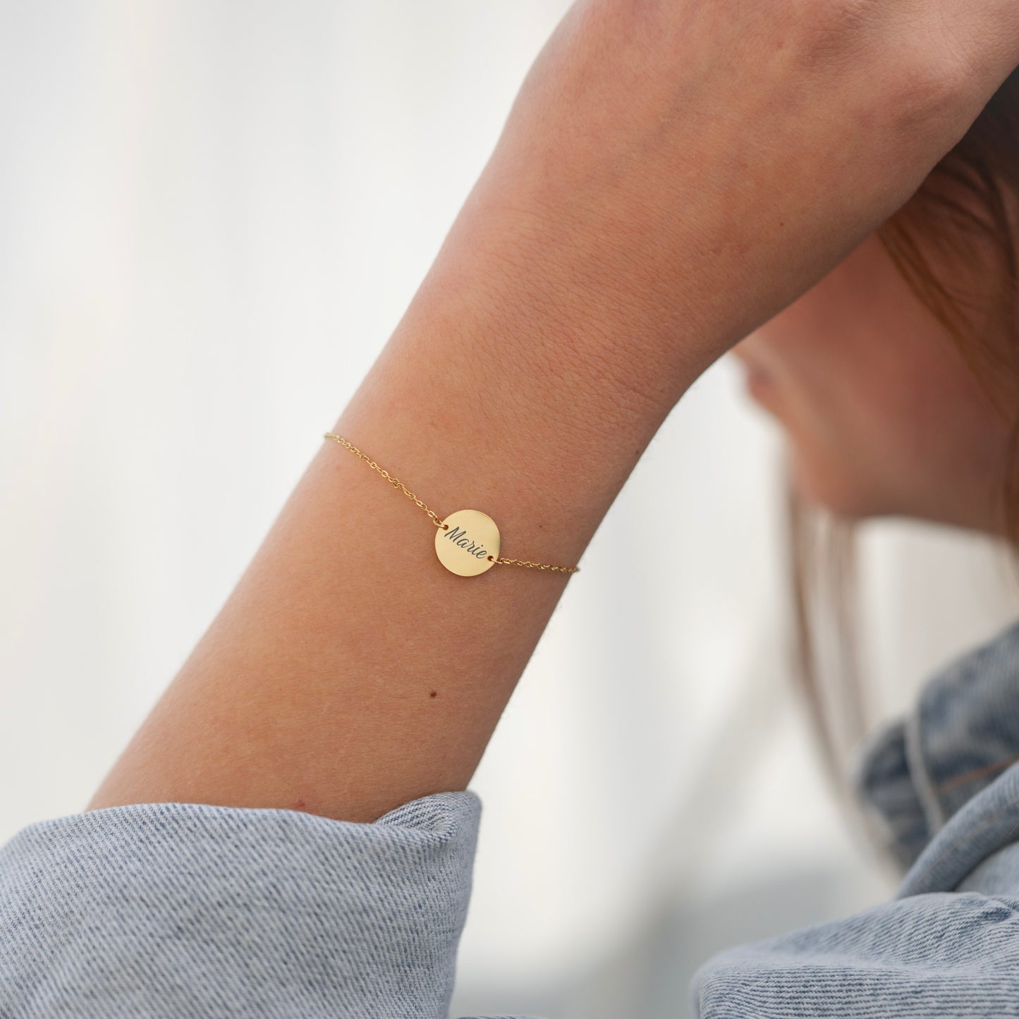 Armkettchen mit Coin | mit  Namens Gravur