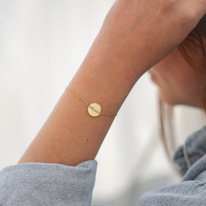 Armkettchen mit Coin | mit  Namens Gravur