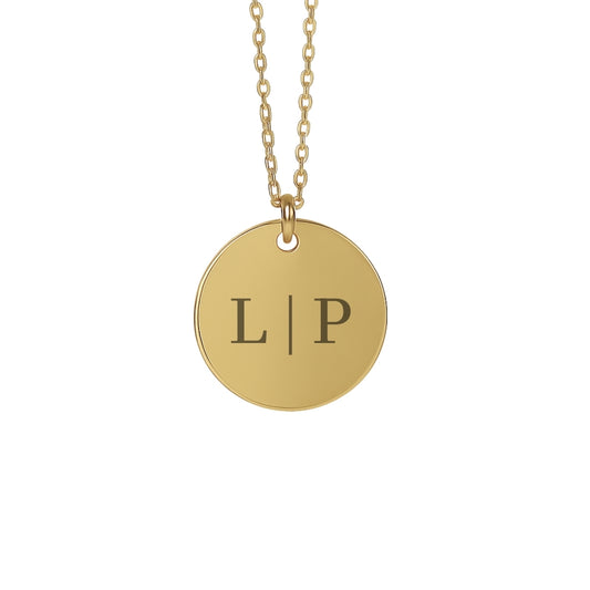 Personalisierte Halskette mit Initialen – Gravierte Halskette