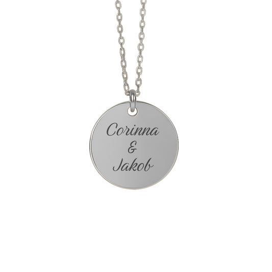 Personalisierte Namenskette mit Gravur –  Individueller Gravurschmuck
