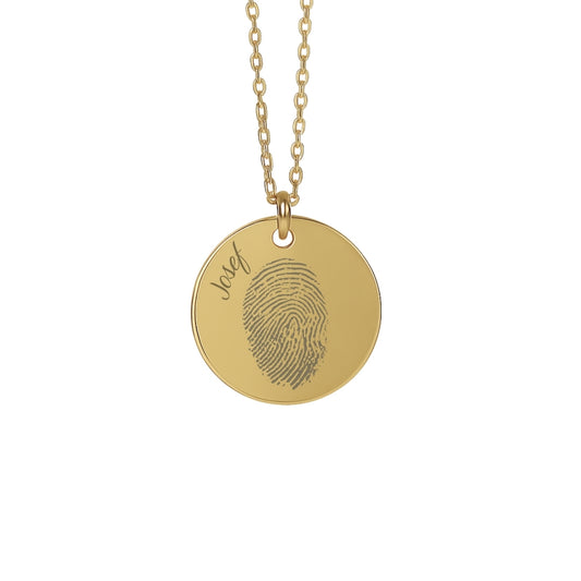 Halskette mit Fingerabdruck – Persönliche Gravur mit Namen