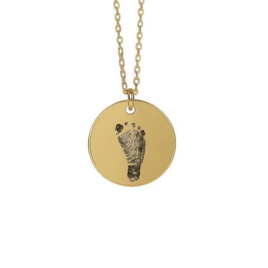 Gravierte Baby-Fußabdruck Halskette