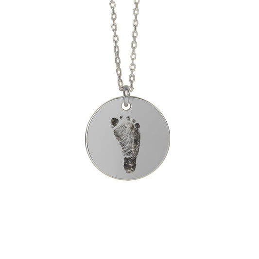 Gravierte Baby-Fußabdruck Halskette